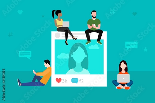 People using social media to post their images