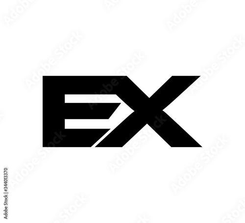 Initial 2 letter Logo Modern Simple Black EX