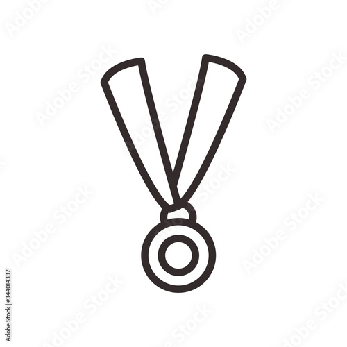 Medal line style icon vector design