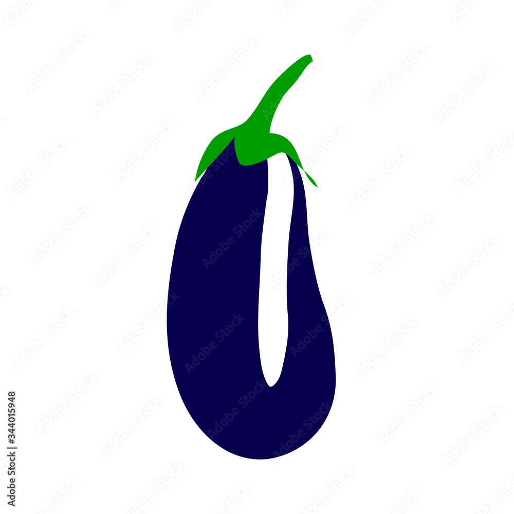 Vector illustration of eggplant on a white Vector illustration of eggplant on a white