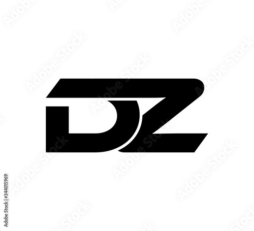 Initial 2 letter Logo Modern Simple Black DZ
 photo