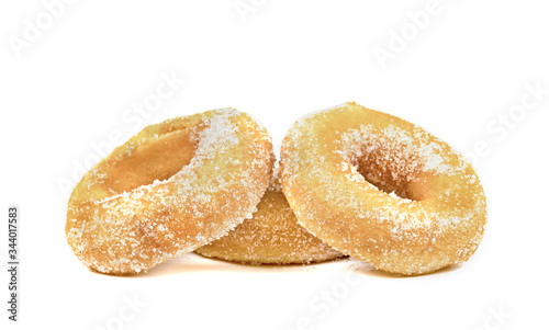 sugar ring donut isolated on white background