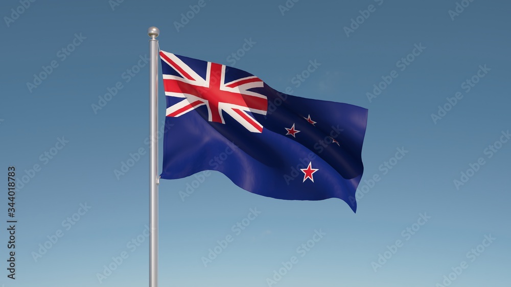 New Zealand Flag - obrazy, fototapety, plakaty 