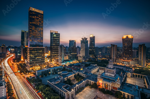 Canvas Print shanghai city at night