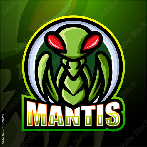 Mantis mascot esport logo design