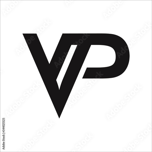 vp letter logo vector photo