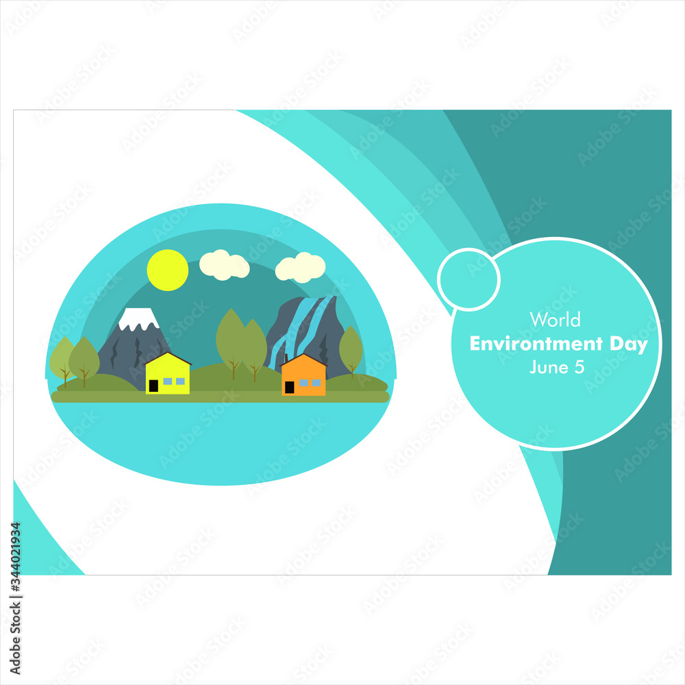 World environment day. World environment day concept. Green Eco Earth. World environment day vector illustration. World environment day background.poster.card