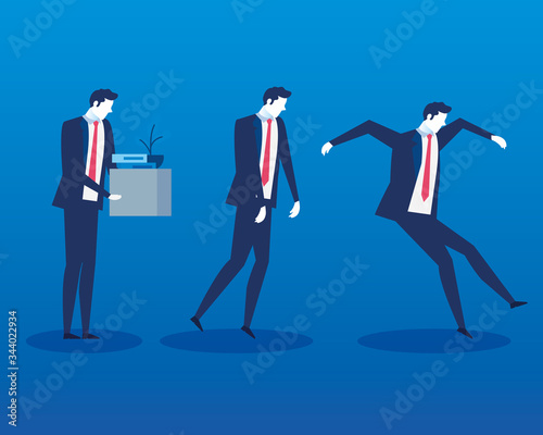 group of businessmen unemployed avatar characters vector illustration design
