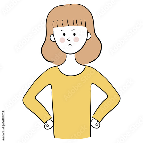 怒る女性