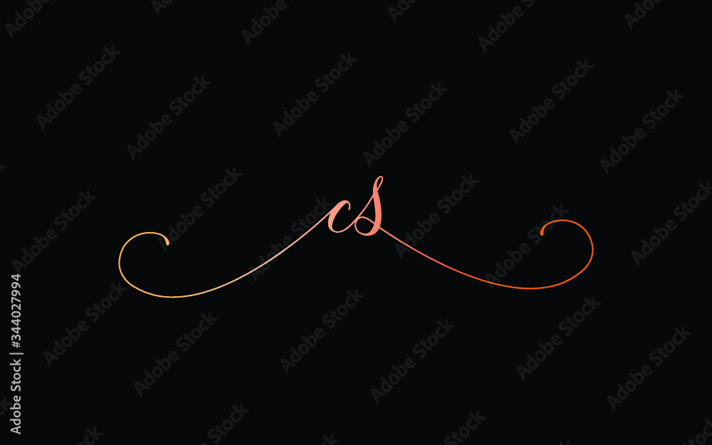 cs or c, s Lowercase Cursive Letter Initial Logo Design, Vector Template cs or c, s Lowercase Cursive Letter Initial Logo Design, Vector Template