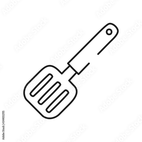 kitchen spatula icon, line style