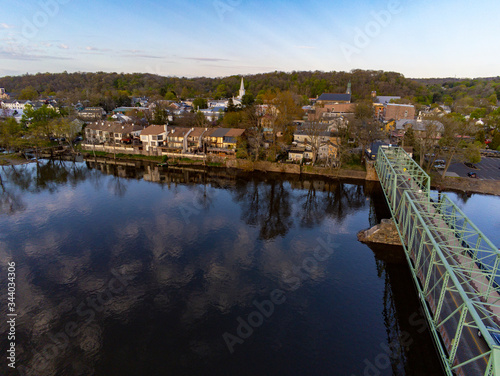 Lambertville, view, landscape, town, aerial, architecture, sky, building, travel, cityscape, urban, panoramic, green, nature, street, river, house, tree, summer, road, New Jersy , Delaware 