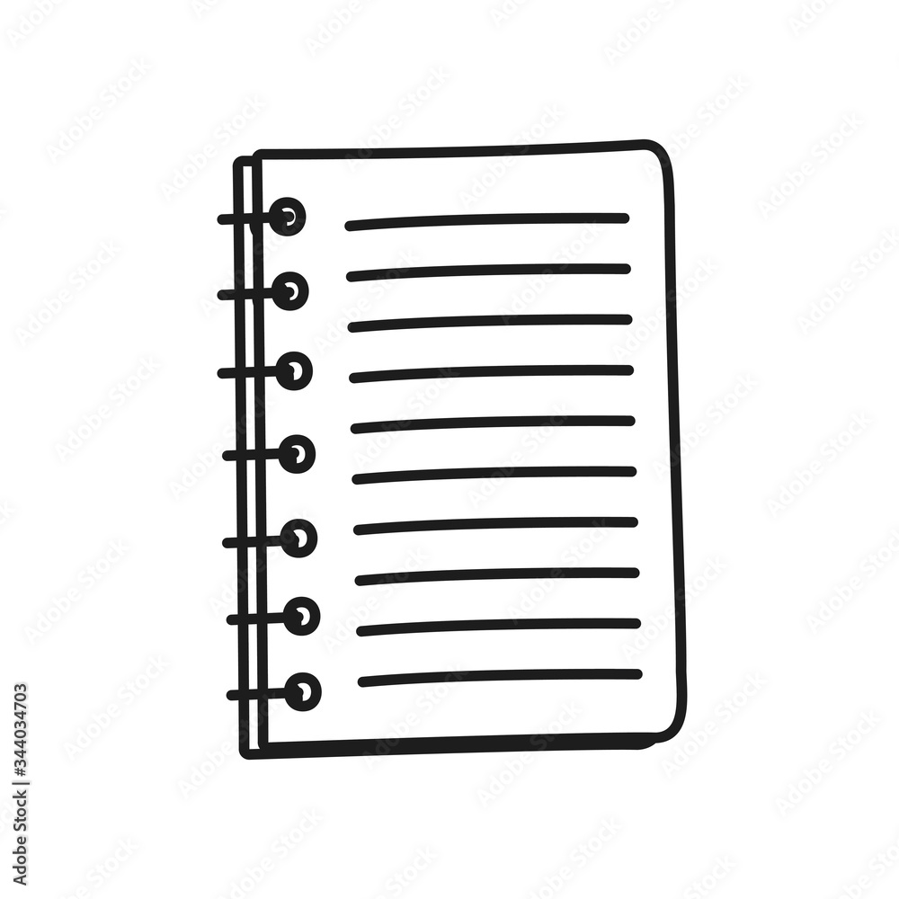 Stationary concept, notebook icon, line and fill style Stationary concept, notebook icon, line and fill style
