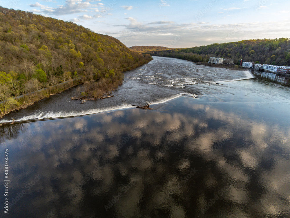 Lambertville Wing Dam Delaware River.