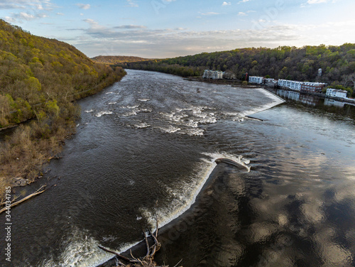 Lambertville Wing Dam Delaware River.  photo