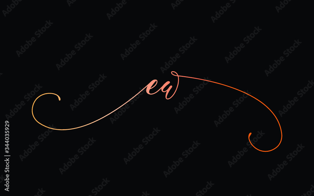 ew or e, w Lowercase Cursive Letter Initial Logo Design, Vector Template ew or e, w Lowercase Cursive Letter Initial Logo Design, Vector Template