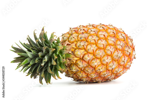 Fresh Taiwan pineapple isolated on white background.