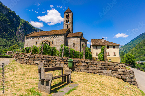 San Nicola Church, Chiesa di San Nicolao, Giornico, Tessin, Switzerland photo