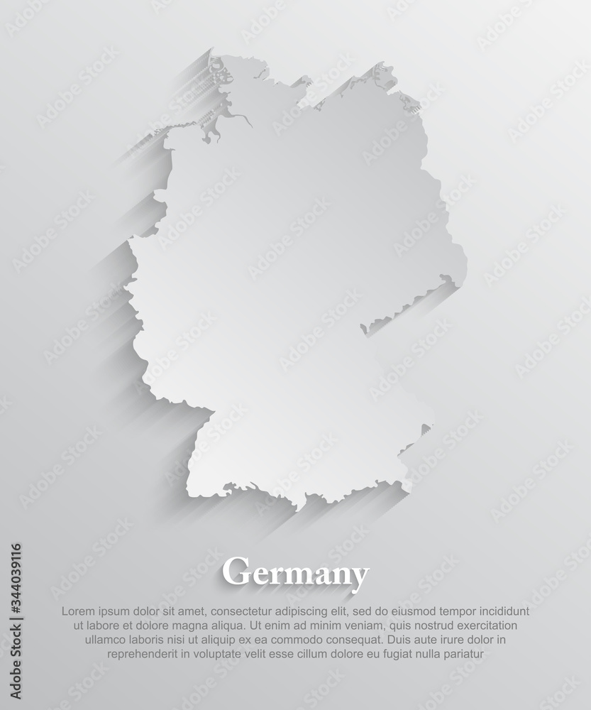 Germany map, Europe country map vector template Germany map, Europe country map vector template
