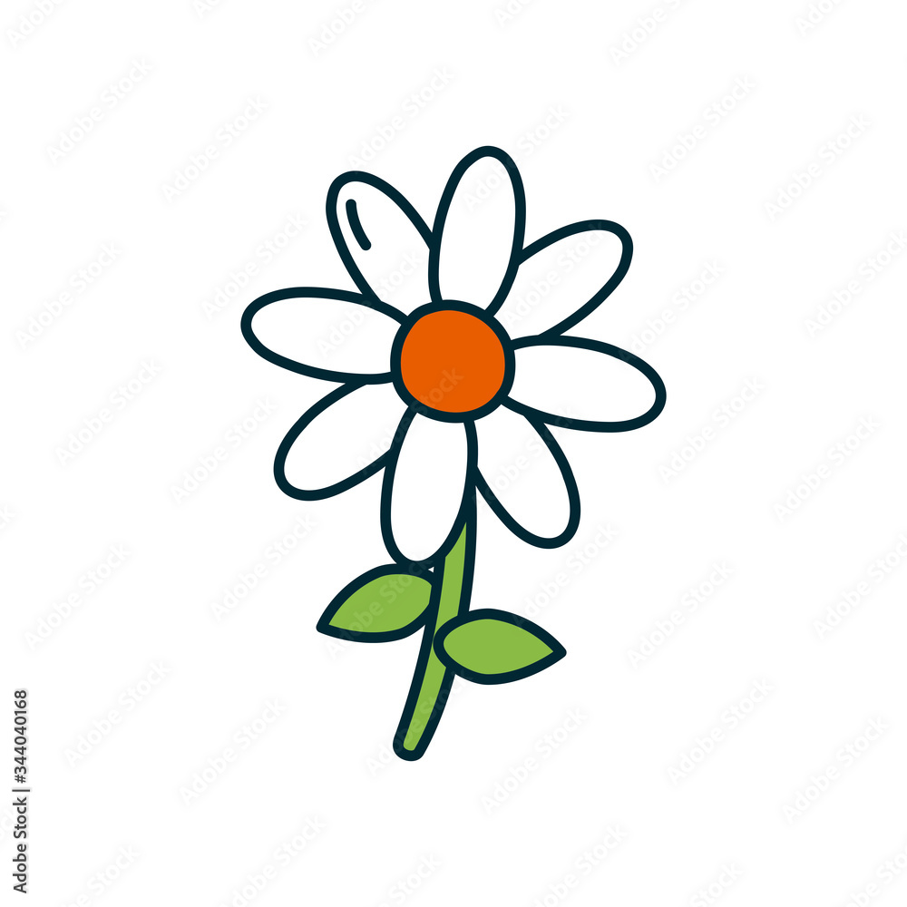 beautiful flower icon, line and fill style beautiful flower icon, line and fill style