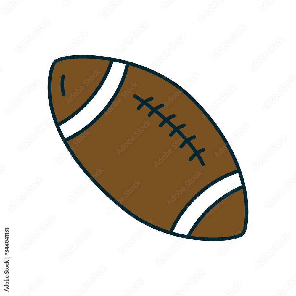 american football ball icon, line and fill style american football ball icon, line and fill style