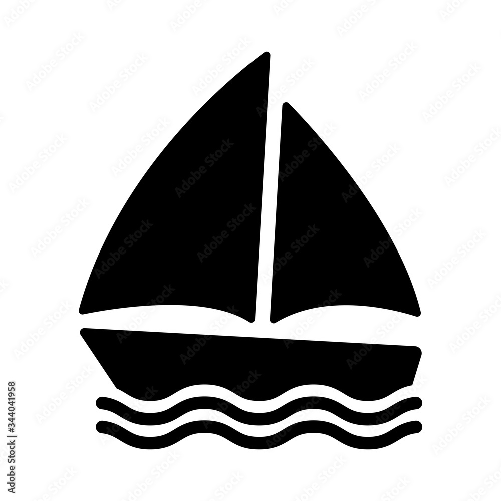 sailing boat icon vector sailing boat icon vector