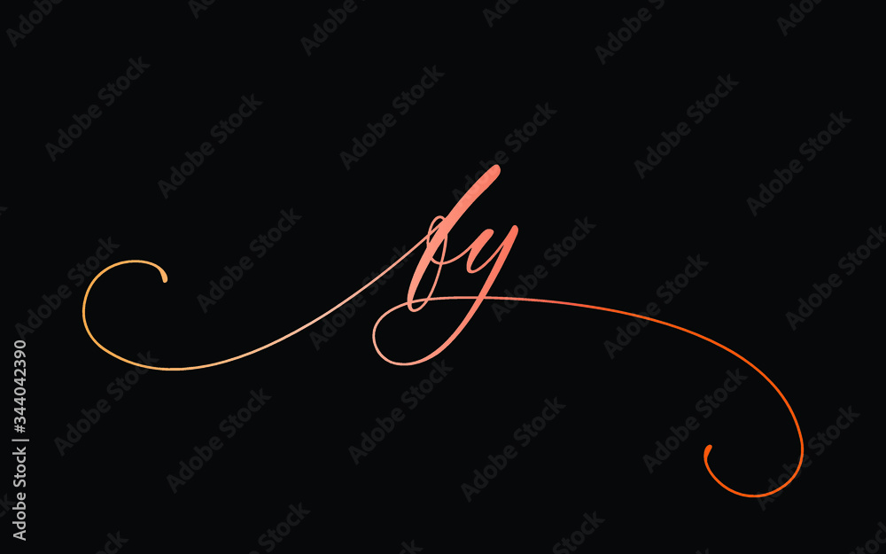 fy or f, y Lowercase Cursive Letter Initial Logo Design, Vector Template fy or f, y Lowercase Cursive Letter Initial Logo Design, Vector Template