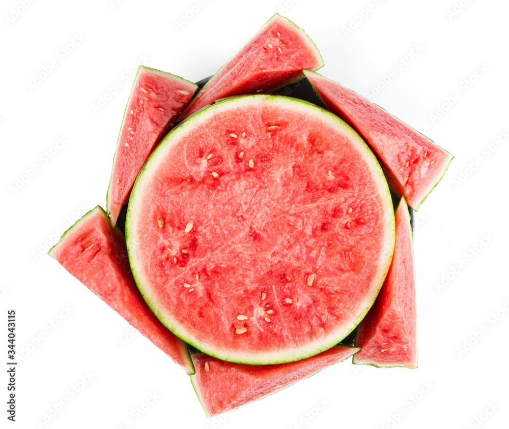 Fresh watermelon isolated on white background. Fresh watermelon isolated on white background.