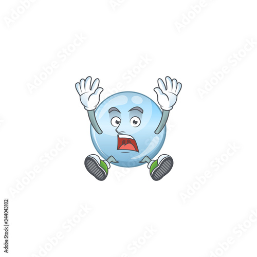 Collagen droplets cartoon character design showing shocking gesture