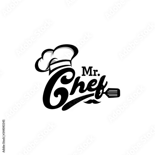 kitchen chef design logo template