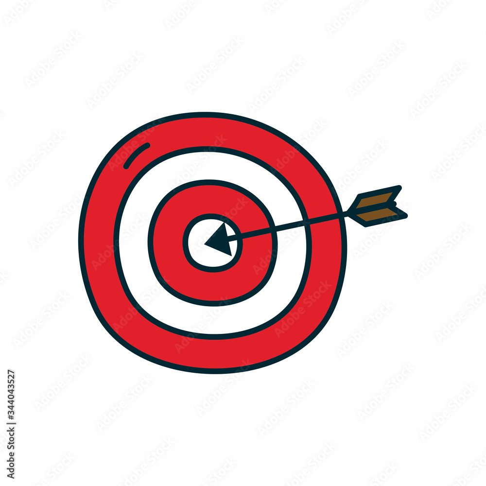 target and arrow icon, line and fill style target and arrow icon, line and fill style