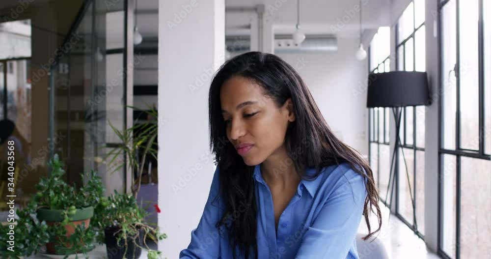 Zoom in on black female office worker installing application for editing corporate database working online on modern netbook, skilled company manager searching financial news on web page
Zoom in on black female office worker installing application for editing corporate database working online on modern netbook, skilled company manager searching financial news on web page