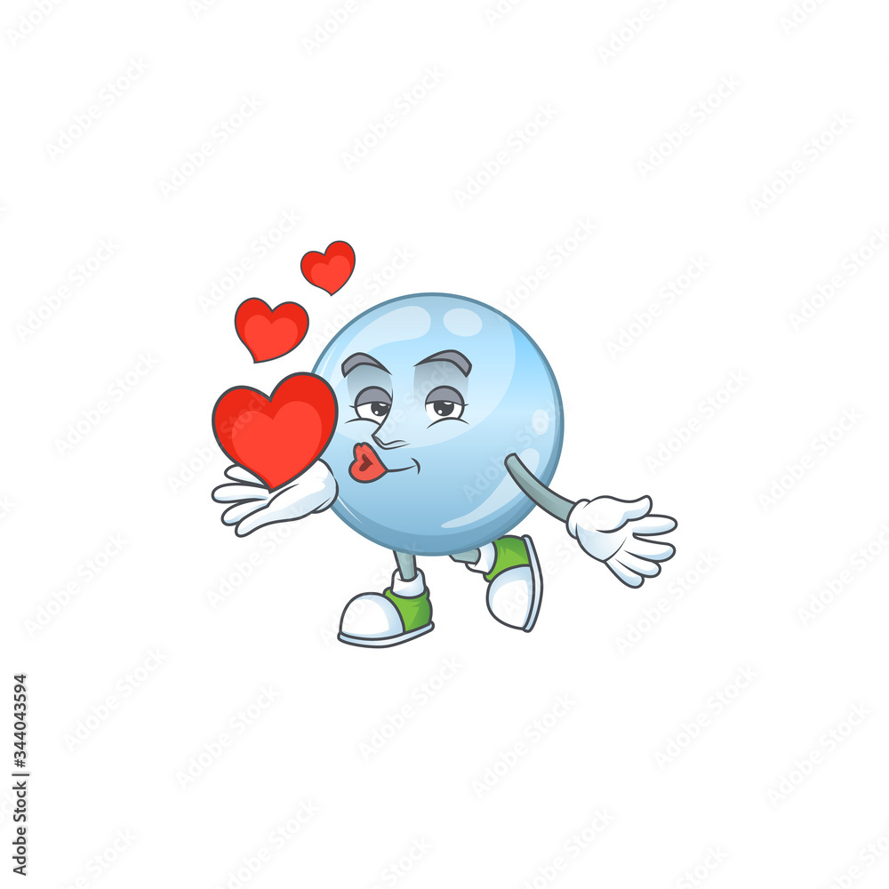 An adorable cartoon design of collagen droplets holding heart An adorable cartoon design of collagen droplets holding heart