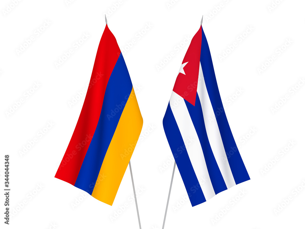 Cuba and Armenia flags