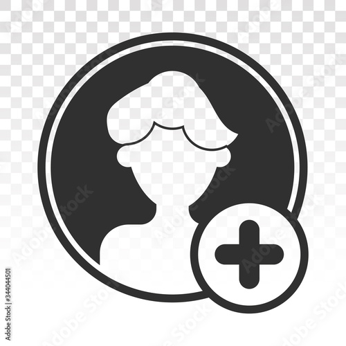 Add new user account - vector flat icons for apps and websites