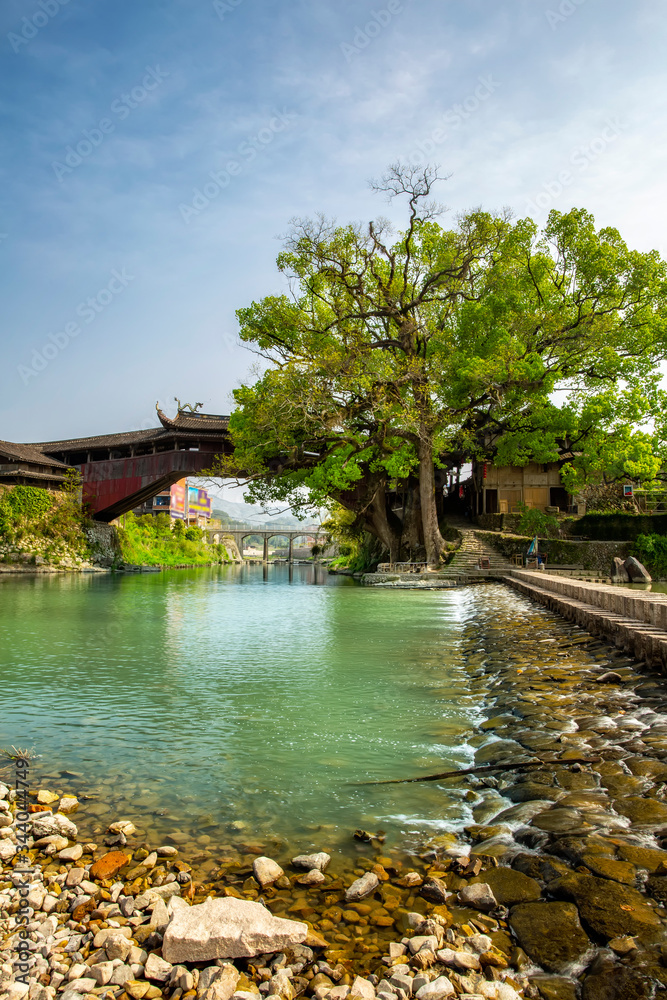 Ancient Taishun Lounge Bridge  in Zhejiang Province, China