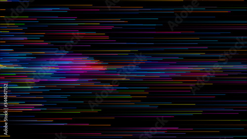 Abstract Horizontal Colorful Streaks Background