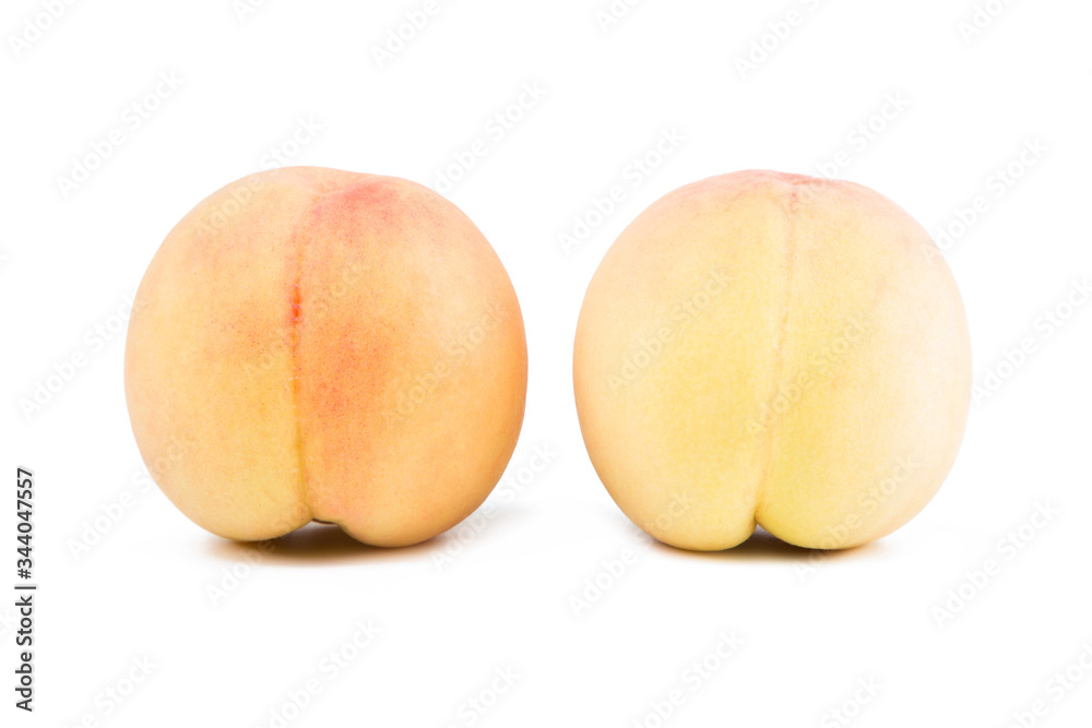 Fresh honey peach isolated on white background. Fresh honey peach isolated on white background.