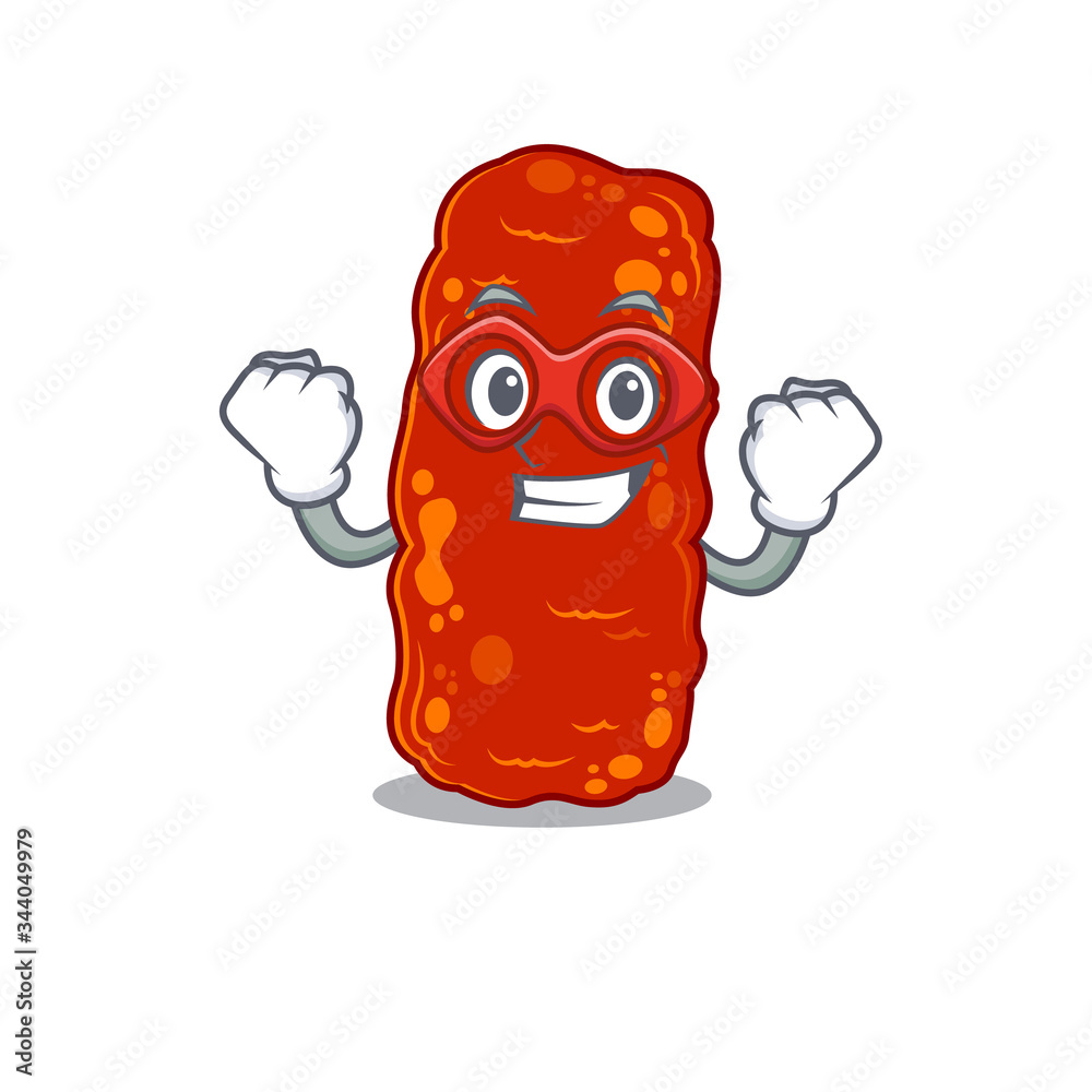 A cartoon character of acinetobacter bacteria performed as a Super hero A cartoon character of acinetobacter bacteria performed as a Super hero