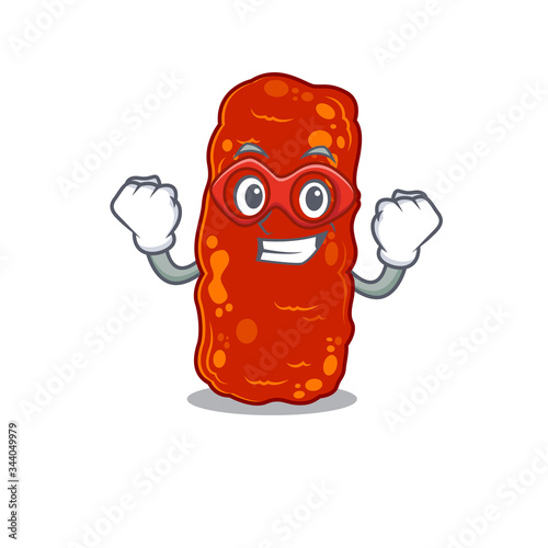 A cartoon character of acinetobacter bacteria performed as a Super hero