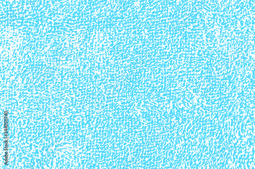 Natural texture of terry cloth. Close-up background of a cotton bath towel, blue on a white backdrop, easily editable in any other color. Overlay template. Vector illustration