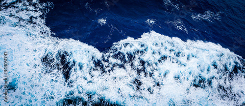 Wallpaper Mural blue water background ocean waves breaking Torontodigital.ca