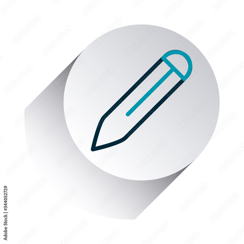 pencil icon, line gradient style pencil icon, line gradient style