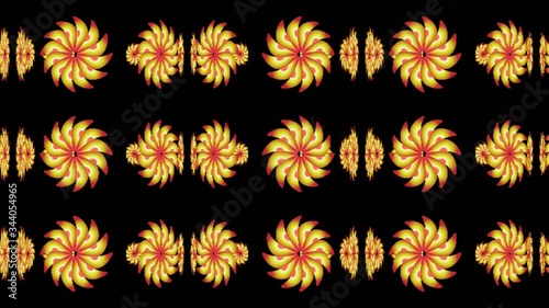 Motion graphics. with the effect of moving quickly and extensively. abstract flower object with rotate effect. beautiful colors. abstract background animation