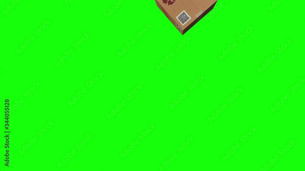Cardboard boxes sold out transition. Shipping logistics ideas about e-commerce. retail marketing buying selling goods online.Green Background, Chroma Key Cardboard boxes sold out transition. Shipping logistics ideas about e-commerce. retail marketing buying selling goods online.Green Background, Chroma Key