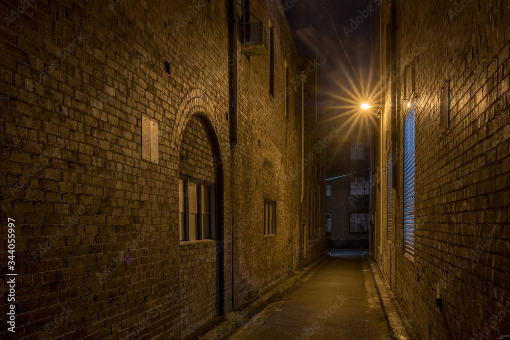 narrow, spooky old street