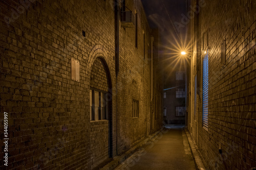 narrow  spooky old street