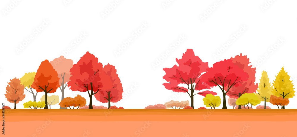 紅葉の木 風景イラスト Stock Vector Adobe Stock