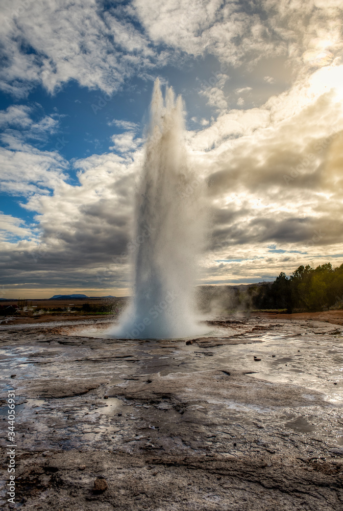 Strokkur Geysir geyser on the south west Iceland. Strokkur Geysir geyser on the south west Iceland.