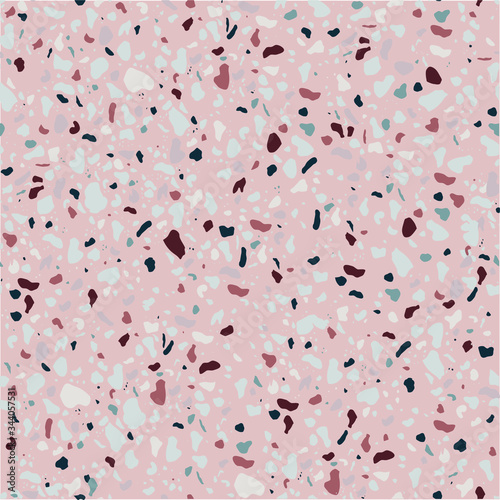 Seamless pattern with terrazzo texture. Decorative background with terrazzo design.
